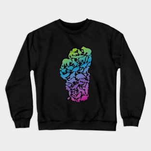 Lake Tahoe Creatures - Green-Blue-Purple Crewneck Sweatshirt